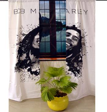 Bob marley curtain gypsy hippie bohemian handmade curtains, include 2 panel set curtain, twin tapestry 3