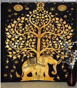 Indian elephant hook curtain tree of life curtains include 1 panel set mandala curtain hook