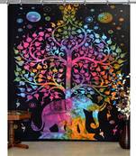 Mandala hook curtain panel elephant living room hook luxury door curtains tie dye tapestry twin hooks tapestry