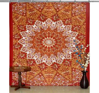 Indian mandala curtains set decorative indian hook tapestry hook curtains mandala curtains for bedroom 2