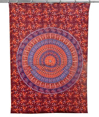 Mandala window hook curtains drape balcony room decor curtain boho set ethnic set hook tapestry 2