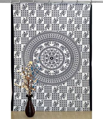 Boho living room hook curtains bohemian curtains for bedroom tie dye tapestry curtains mandala hippie dorm decor 2