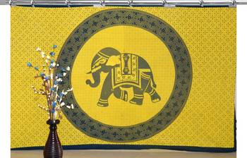 Hook tapestry curtain 2 valances drape panel boho decor window curtain drape handmade curtain tapestry throw 2