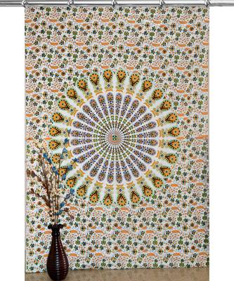 Hook tapestry curtain 2 valances drape panel boho decor window curtain drape handmade curtain tapestry throw 1