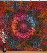 Boho living room hook curtains bohemian curtains for bedroom tie dye tapestry curtains mandala hippie dorm decor