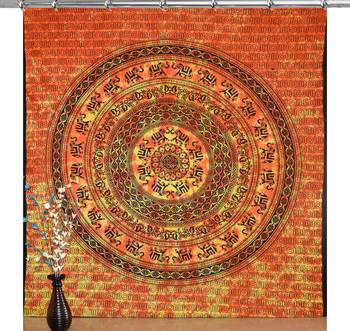 Boho living room hook curtains bohemian curtains for bedroom tapestry curtains mandala hippie dorm decor 2