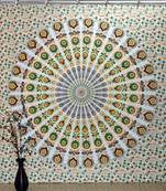 Mandala print curtain valance set dorm hook tapestry drape balcony room decor curtain boho set hippie