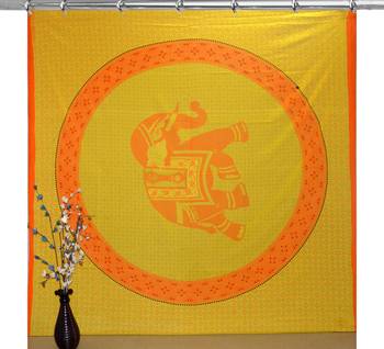 Boho living room hook curtains bohemian curtains for bedroom tapestry curtains mandala hippie dorm decor 2