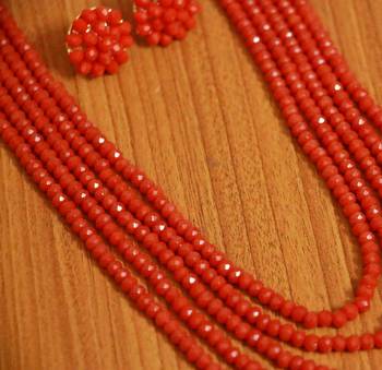 Orange Swarovski Crystal Necklace Sets 2