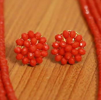 Orange Swarovski Crystal Necklace Sets 3
