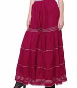 Color India Pink Cotton Palazzo For Girl's