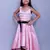 Pink plain satin kids-frocks