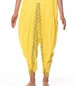 Yellow Cotton Wedding Dhoti Salwar
