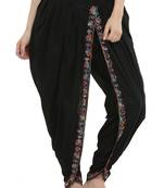 Black Cotton Embroidery Dhoti Salwar