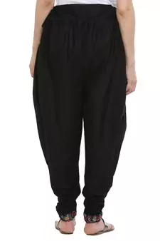 Black Cotton Embroidery Dhoti Salwar