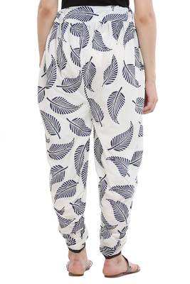 White Cotton Printed Dhoti Salwar 2