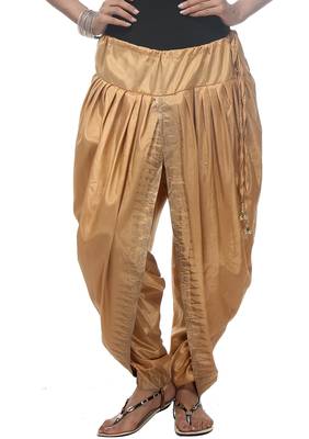 Beige Cotton Printed Dhoti Salwar 1