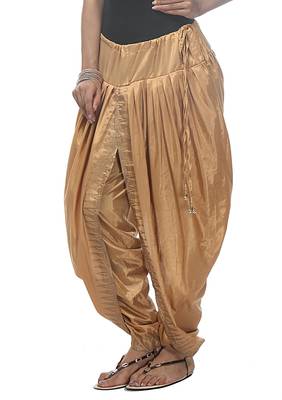Beige Cotton Printed Dhoti Salwar 4