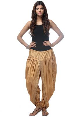 Beige Cotton Printed Dhoti Salwar 5