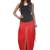 Red Cotton Printed Dhoti Salwar