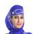 Royal Blue Georgette Embroidered Zari Work Hijab