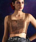 Copper Dupion Sleeveless Blouse