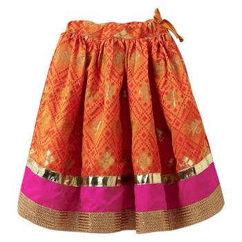 Orange Brocade Brocade Stitched Lehenga 3