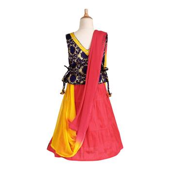 Pink Woven Cotton Stitched Lehenga 2