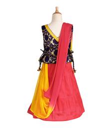 Pink Woven Cotton Stitched Lehenga