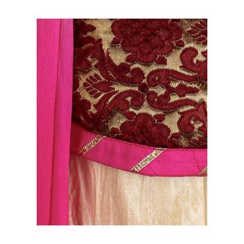 Off White Woven Cotton Stitched Lehenga 3