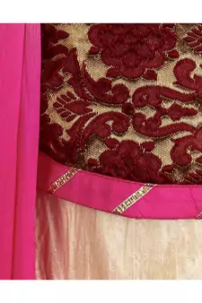 Off White Woven Cotton Stitched Lehenga
