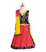 Pink Woven Cotton Stitched Lehenga