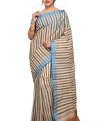 Multicolor plain cotton saree without blouse