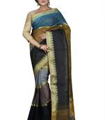Multicolor plain cotton saree without blouse