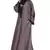 Nazneen Embroidered Patch Umbrella Coffee Brown Abaya