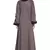 Nazneen Embroidered Patch Umbrella Coffee Brown Abaya