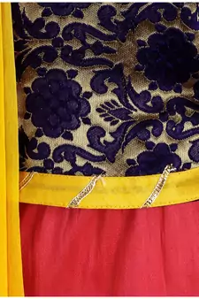 Pink Woven Cotton Stitched Lehenga