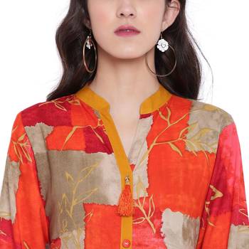 Multicolor printed rayon  kurti 4