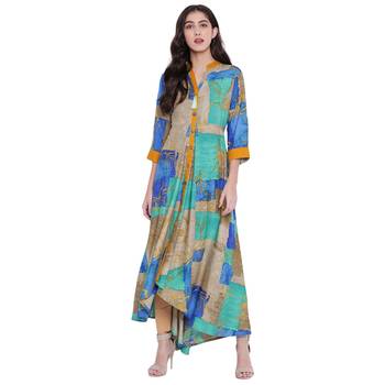 Multicolor printed rayon  kurti 1