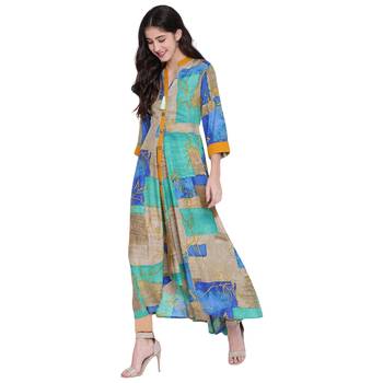 Multicolor printed rayon  kurti 4