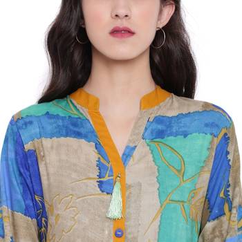 Multicolor printed rayon  kurti 5