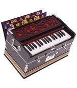 OM Harmonium Mini Magic By Kaayna Musicals, 4 Stop- 2 Main & 2 Drone, 2¾ Octave, Dark Colour, Gig Bag, Bass/Male- 440 Hz