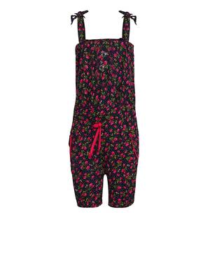 Blue Printed Cotton Kids-Tops 1