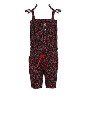 Blue Printed Cotton Kids-Tops 1