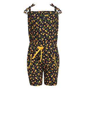 Blue Printed Cotton Kids-Tops 1