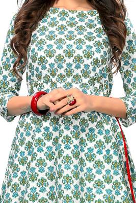 Multicolor printed cotton kurti 4