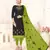 Black Embroidered Cotton Salwar Suit Material With Dupatta Unstitched