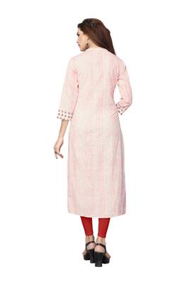 White printed cotton kurti 2