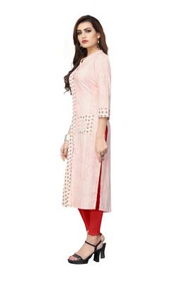 White printed cotton kurti 3