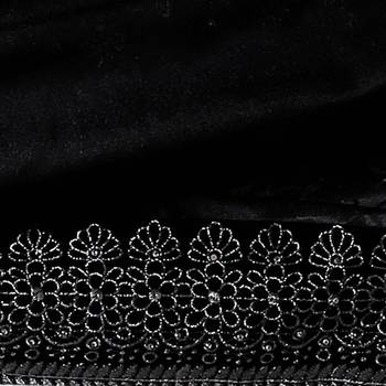 Black and silver designer embroidered party wear saree with unstitch blouse 5
